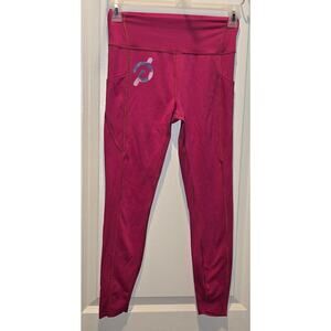 PELOTON Move Mission Tulip Hem Legging sz M hot pink
